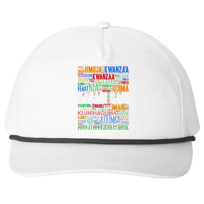 Kwanzaa Habari Gani 7 Principles Swahili Snapback Five-Panel Rope Hat