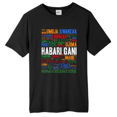 Kwanzaa Habari Gani 7 Principles Swahili Tall Fusion ChromaSoft Performance T-Shirt