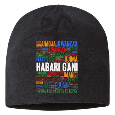 Kwanzaa Habari Gani 7 Principles Swahili Sustainable Beanie