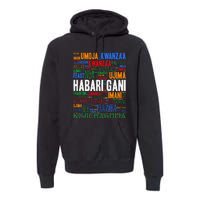 Kwanzaa Habari Gani 7 Principles Swahili Premium Hoodie