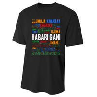 Kwanzaa Habari Gani 7 Principles Swahili Performance Sprint T-Shirt