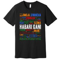 Kwanzaa Habari Gani 7 Principles Swahili Premium T-Shirt