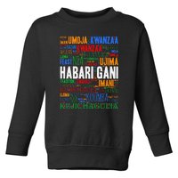 Kwanzaa Habari Gani 7 Principles Swahili Toddler Sweatshirt