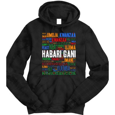 Kwanzaa Habari Gani 7 Principles Swahili Tie Dye Hoodie