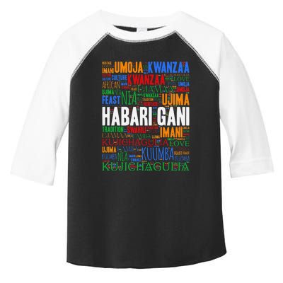 Kwanzaa Habari Gani 7 Principles Swahili Toddler Fine Jersey T-Shirt