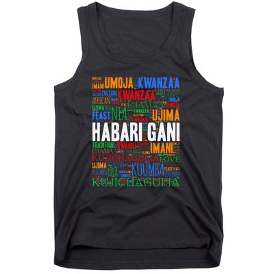 Kwanzaa Habari Gani 7 Principles Swahili Tank Top