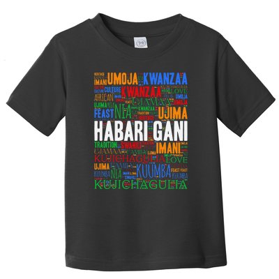 Kwanzaa Habari Gani 7 Principles Swahili Toddler T-Shirt