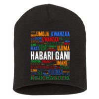 Kwanzaa Habari Gani 7 Principles Swahili Short Acrylic Beanie