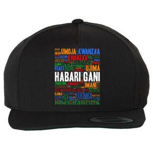 Kwanzaa Habari Gani 7 Principles Swahili Wool Snapback Cap