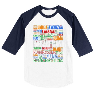 Kwanzaa Habari Gani 7 Principles Swahili Baseball Sleeve Shirt