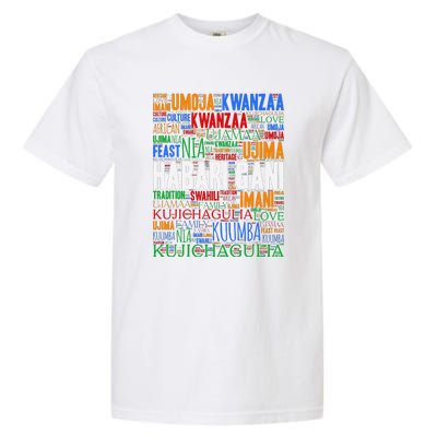 Kwanzaa Habari Gani 7 Principles Swahili Garment-Dyed Heavyweight T-Shirt