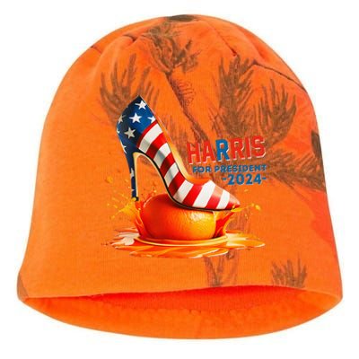 Kamala Harris High Heel Crush Orange Kati - Camo Knit Beanie