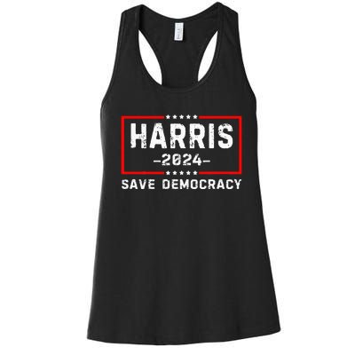 Kamala Harris Harris 2024 Us Flag Democratic President Women's Racerback Tank