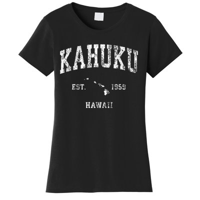 Kahuku Hawaii Hi Vintage Athletic Sports Design Women's T-Shirt