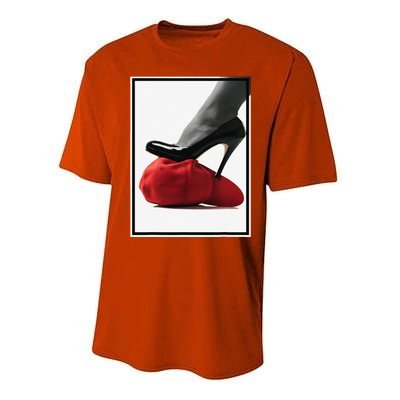 Kamala Harris Heels Stepping On Maga Hat Performance Sprint T-Shirt