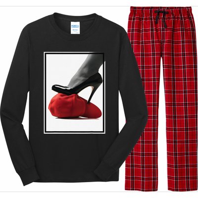 Kamala Harris Heels Stepping On Maga Hat Long Sleeve Pajama Set