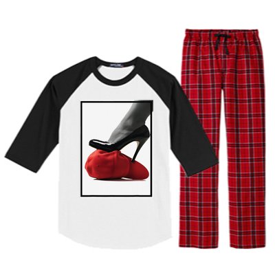 Kamala Harris Heels Stepping On Maga Hat Raglan Sleeve Pajama Set