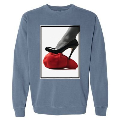 Kamala Harris Heels Stepping On Maga Hat Garment-Dyed Sweatshirt