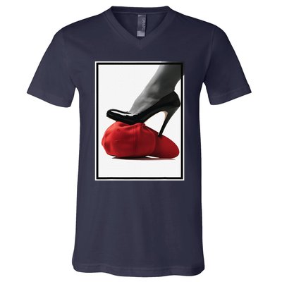 Kamala Harris Heels Stepping On Maga Hat V-Neck T-Shirt