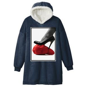 Kamala Harris Heels Stepping On Maga Hat Hooded Wearable Blanket