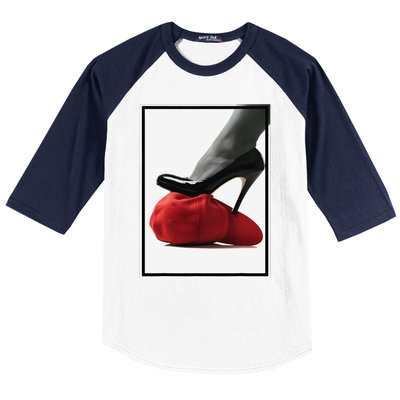 Kamala Harris Heels Stepping On Maga Hat Baseball Sleeve Shirt