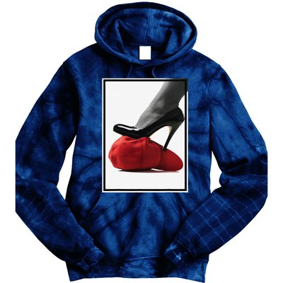 Kamala Harris Heels Stepping On Maga Hat Tie Dye Hoodie