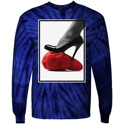 Kamala Harris Heels Stepping On Maga Hat Tie-Dye Long Sleeve Shirt