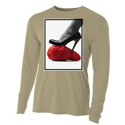 Kamala Harris Heels Stepping On Maga Hat Cooling Performance Long Sleeve Crew