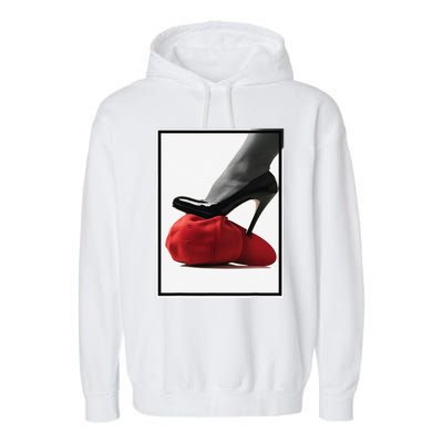 Kamala Harris Heels Stepping On Maga Hat Garment-Dyed Fleece Hoodie