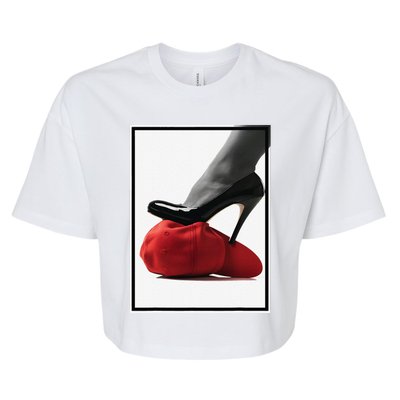 Kamala Harris Heels Stepping On Maga Hat Bella+Canvas Jersey Crop Tee