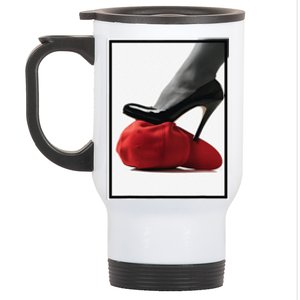 Kamala Harris Heels Stepping On Maga Hat Stainless Steel Travel Mug