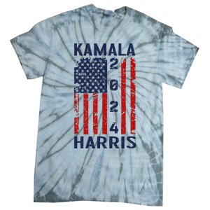 Kamala Harris Harris 2024 Us Flag Democratic Tie-Dye T-Shirt