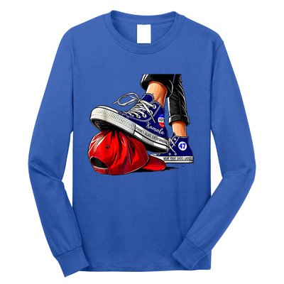 Kamala Harris High Heels Stepping On Red Maga Hat Long Sleeve Shirt