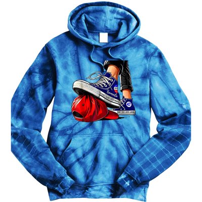 Kamala Harris High Heels Stepping On Red Maga Hat Tie Dye Hoodie