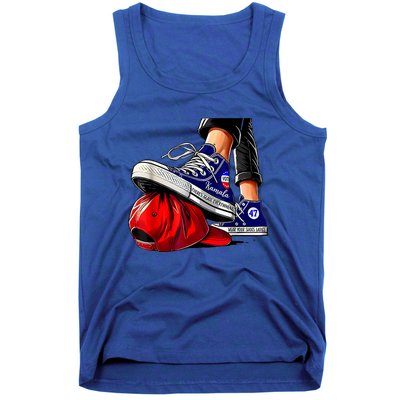 Kamala Harris High Heels Stepping On Red Maga Hat Tank Top