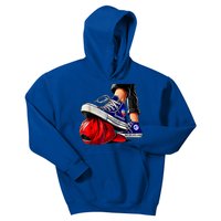 Kamala Harris High Heels Stepping On Red Maga Hat Kids Hoodie