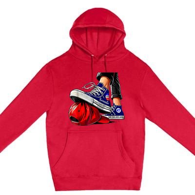 Kamala Harris High Heels Stepping On Red Maga Hat Premium Pullover Hoodie