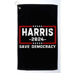 Kamala Harris Harris 2024 Us Flag Democratic President Platinum Collection Golf Towel