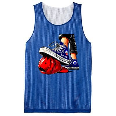 Kamala Harris High Heels Stepping On Red Maga Hat Gift Mesh Reversible Basketball Jersey Tank