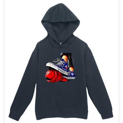 Kamala Harris High Heels Stepping On Red Maga Hat Gift Urban Pullover Hoodie