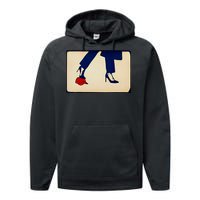 Kamala Harris Heels Stepping On Maga Hat Performance Fleece Hoodie