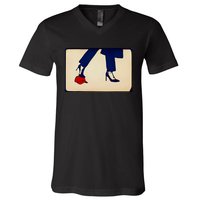 Kamala Harris Heels Stepping On Maga Hat V-Neck T-Shirt