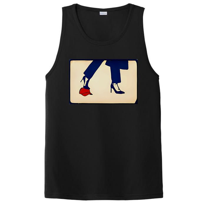 Kamala Harris Heels Stepping On Maga Hat PosiCharge Competitor Tank