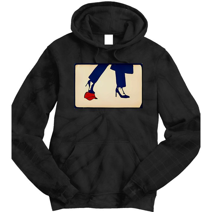 Kamala Harris Heels Stepping On Maga Hat Tie Dye Hoodie