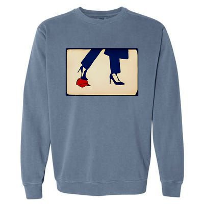 Kamala Harris Heels Stepping On Maga Hat Garment-Dyed Sweatshirt