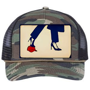 Kamala Harris Heels Stepping On Maga Hat Retro Rope Trucker Hat Cap