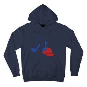 Kamala Harris Heels Stepping On Red Funny Hat Vote 2024 Tall Hoodie