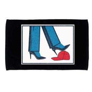 Kamala Harris Heels Stepping On Maga Hat Microfiber Hand Towel