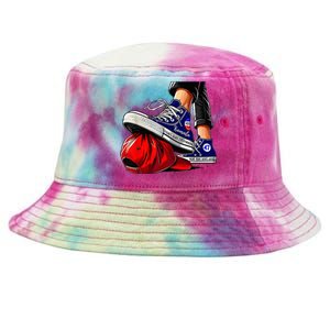 Kamala Harris High Heels Stepping On Red Maga Hat Tie-Dyed Bucket Hat