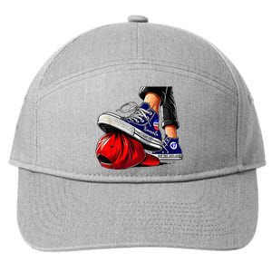 Kamala Harris High Heels Stepping On Red Maga Hat 7-Panel Snapback Hat